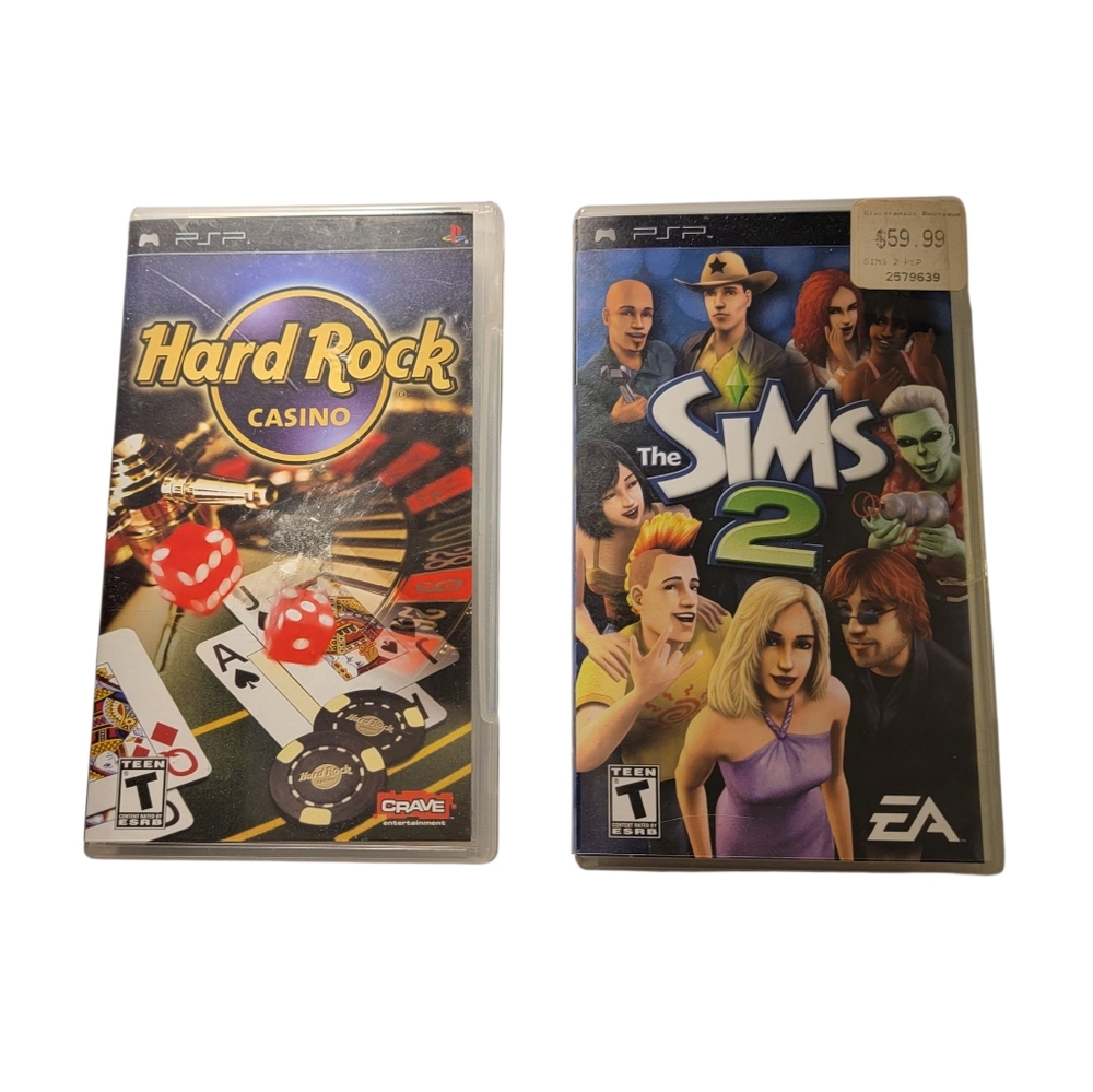 PSP Games Sims 2 & Hard Rock Cafe Complete